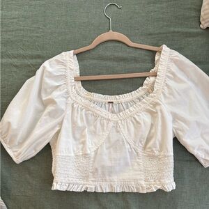 FREE PEOPLE: White on/off the shoulder Top size:medium